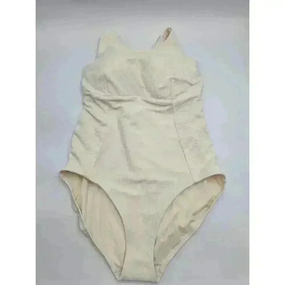 Elegant Cream One-Piece Swimsuit